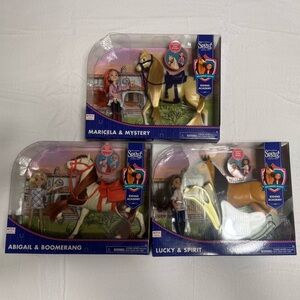 Spirit Riding Academy Set-Lucky & Spirit/Abigail & Boomerang/Maricela & Mystery